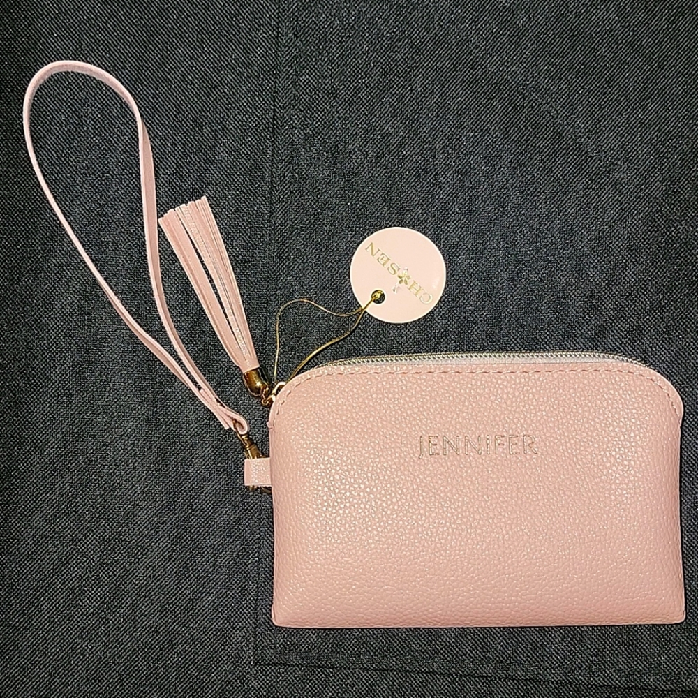 Personalized Wristlet - 'jennifer' in Pink